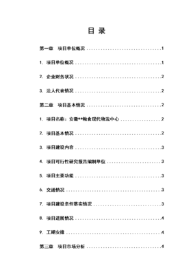 【糧食現(xiàn)代物流項目資金申請報告】.doc